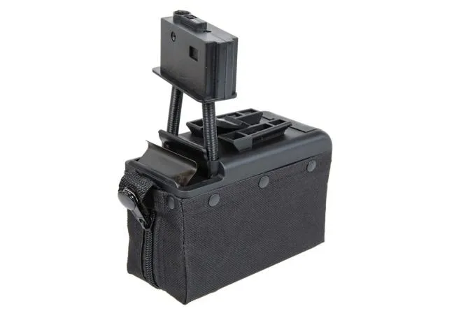 A&K elektrisches Box Mag für M249 Nachbauten Black ca. 2000 Schuss