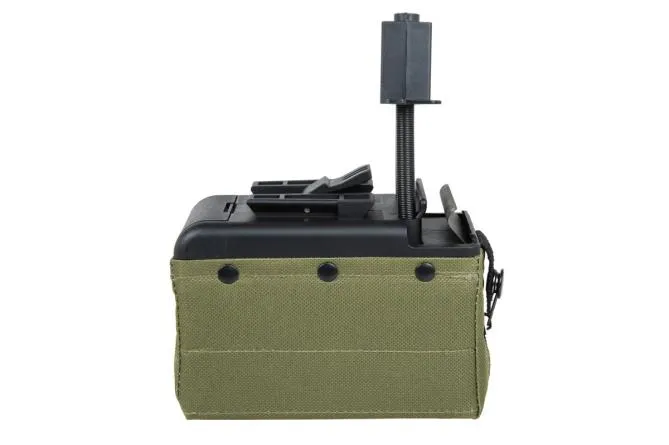 A&K elektrisches Box Mag für M249 Nachbauten Olive ca. 2000 Schuss