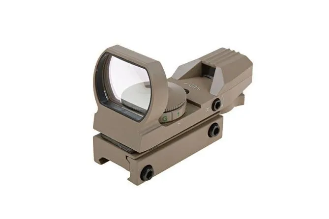 Theta Optics Open Reflex Sight Tan Red Dot