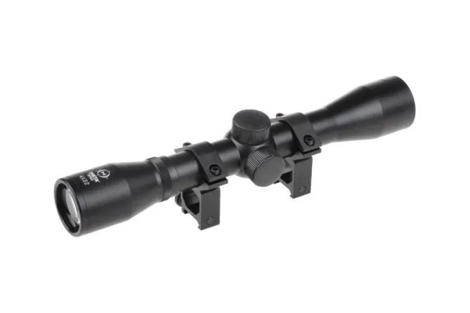 Theta Optics 4x32 Scope Black inkl. Cover