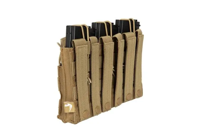 Viper Tactical triple duo Mag Pouch Molle Coyote Brown for 6 Magazines