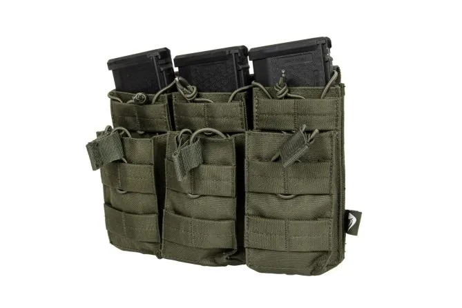 Viper Tactical Dreifach Duo Magazintasche Mag Pouch Molle Olive für 6 Magazine