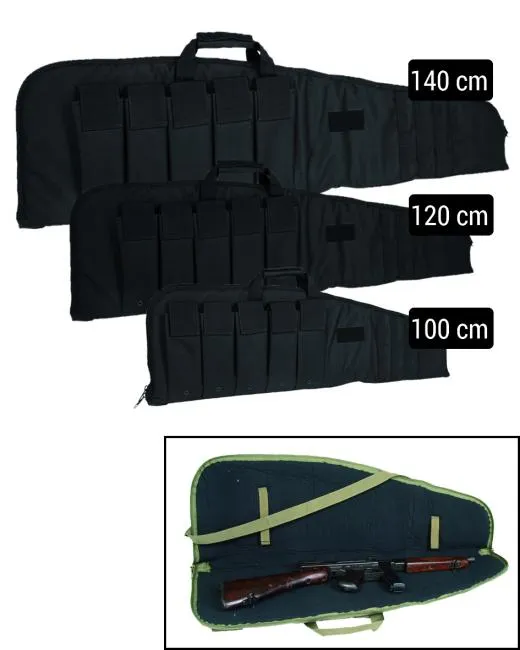 RIFLE CASE MIT TRAGEGURT SCHWARZ 120CM