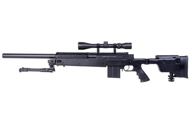 GSG 4406 Sniper Set Black Federdruck inkl. Scope 3-9x40 und BI-Pod