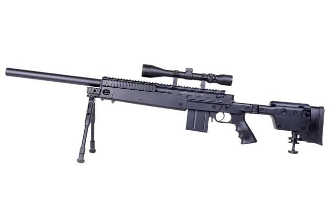 GSG 4406 Sniper Set Black Federdruck inkl. Scope 3-9x40 und BI-Pod