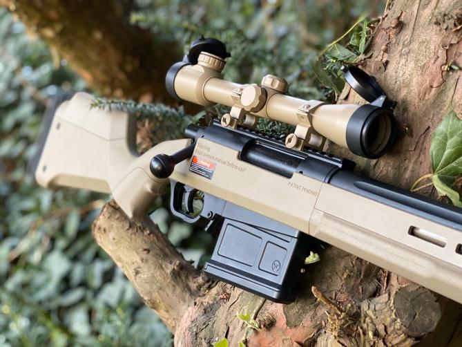 Amoeba Striker AS-02 Sniper /Scout Rifle Tan 0,5 Joule Edition