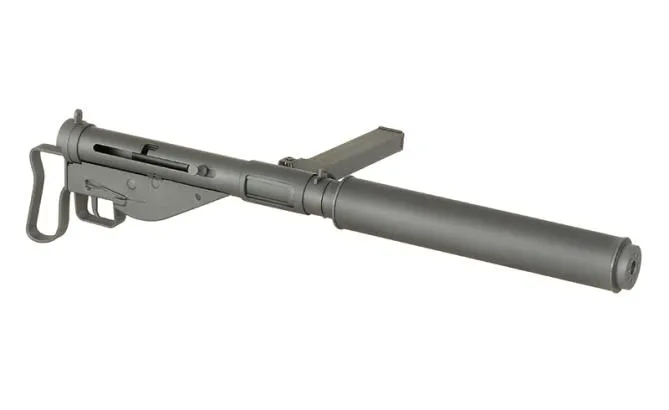 AGM STEN GUN MKII SOE Edition mit Silencer inkl. Tracer / X-ASR 0,5 Joule AEG ab 14j.