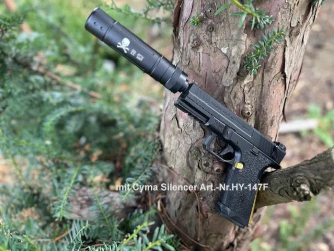 Cyma CM135 "SAI BLU" Black/Gold Pistole 0,5 Joule AEP