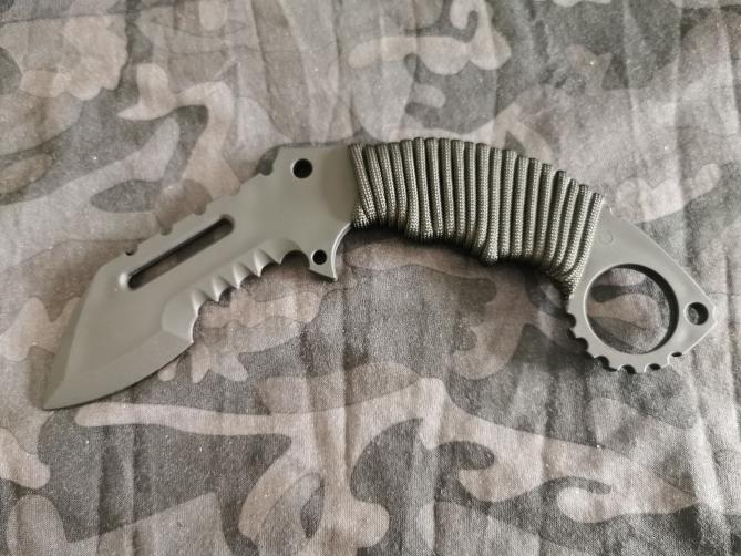 TS CHACAL GRIP BLACK PARACORD DUMMY KNIFE