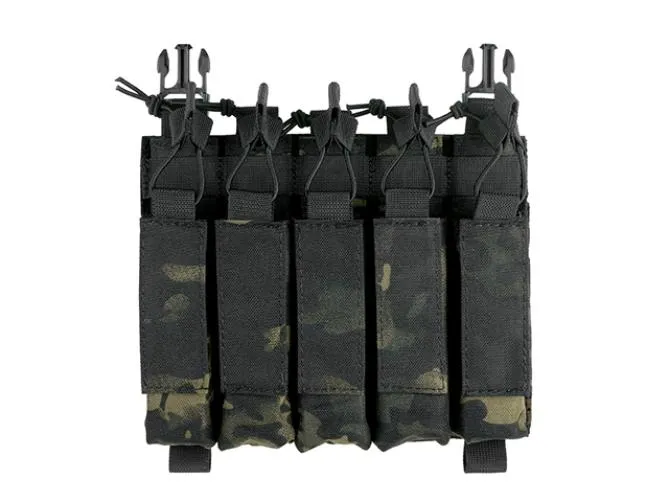 SMG Hybrid Mag Pouch 5 Mags Mulicam Black suitable for MP5 Series