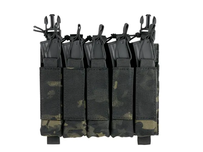 SMG Hybrid Mag Pouch 5 Mags Mulicam Black suitable for MP5 Series
