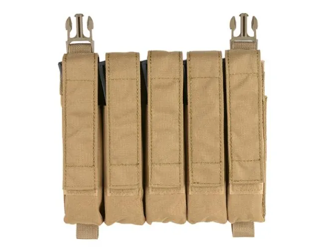 SMG Hybrid Mag Pouch 5 Mags Tan suitable for MP5 Series