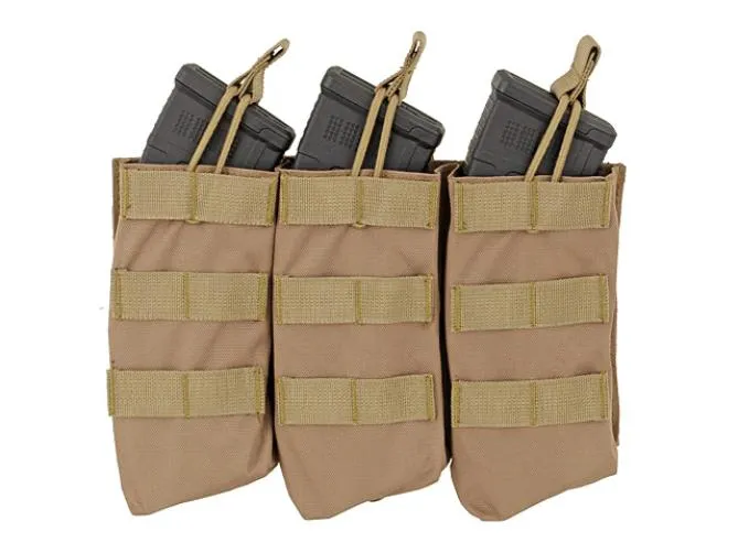 Open Top Triple 7.62x39 AK Mag Pouch - TAN