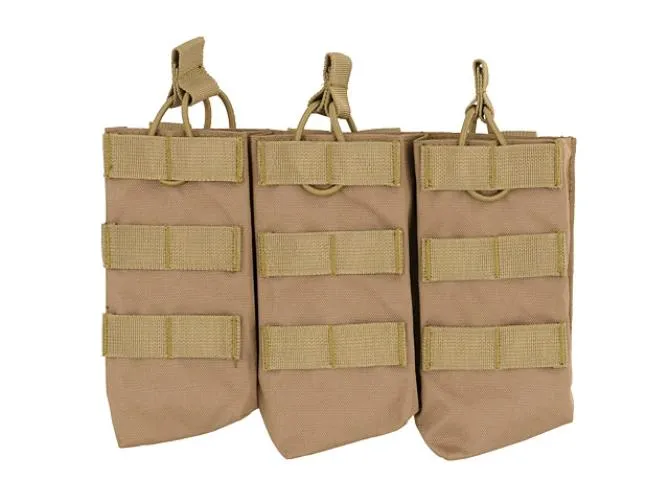 Open Top Triple 7.62x39 AK Mag Pouch - TAN