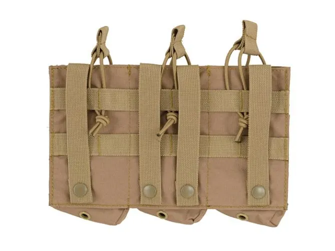 Open Top Triple 7.62x39 AK Mag Pouch - TAN