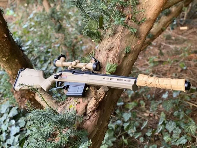 Amoeba Striker AS-02 Sniper /Scout Rifle Tan 0,5 Joule Edition