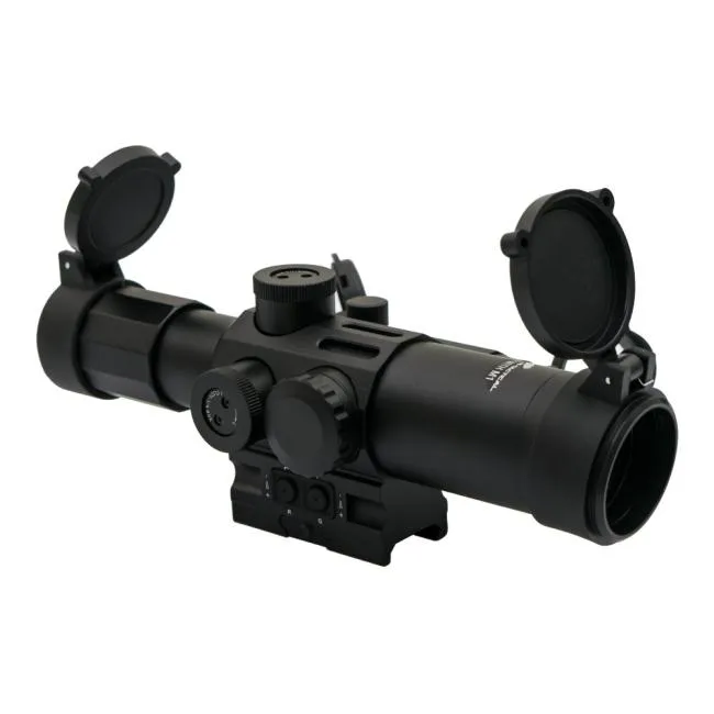 JS-Tactical Rifel Scope mit 4X Zoom, 32mm Linse mit Not-Red-Dot Tube Black