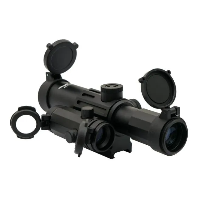 JS-Tactical Rifel Scope mit 4X Zoom, 32mm Linse mit Not-Red-Dot Tube Black