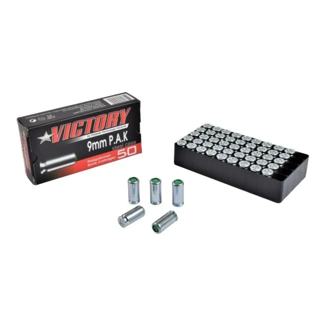 Victory Blank Catridges 9mm P.A.K 50 Pieces