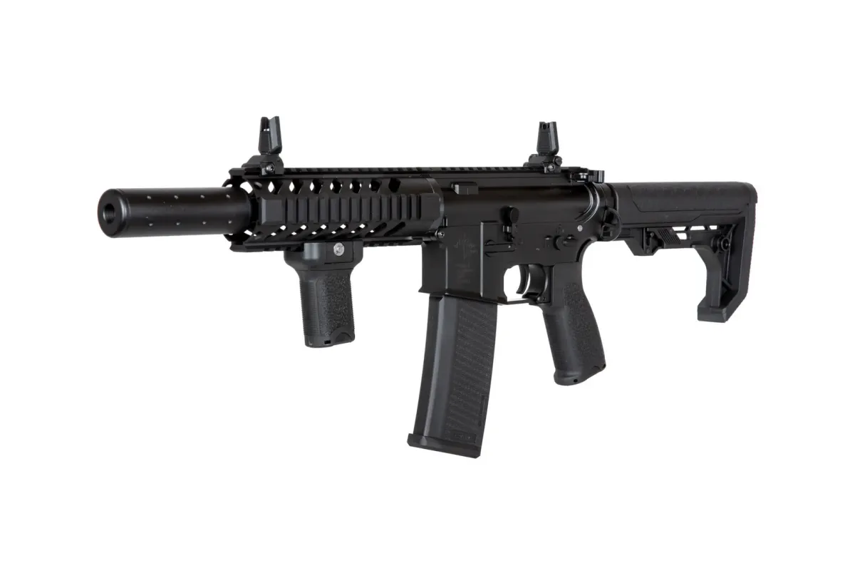 Specna Arms SA-E11 EDGE mit X-ASR Mosfet und Light Ops Schaft Black AEG 0,5 Joule