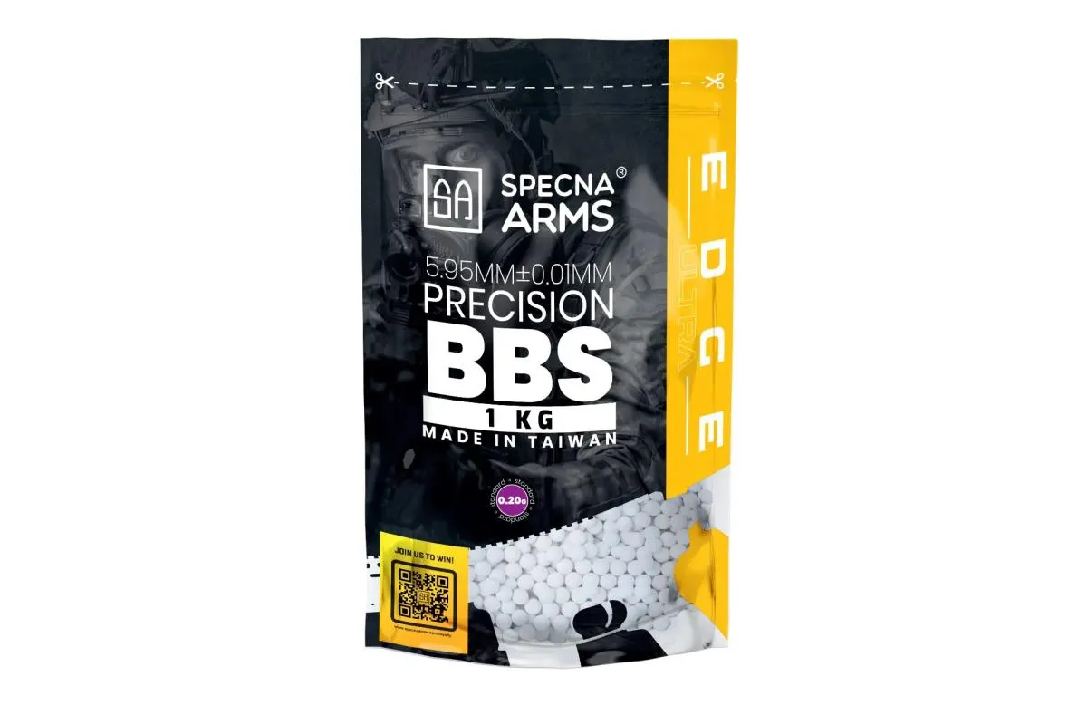 Specna Arms EDGE ULTRA™ 0.20g precision 5000 schuss BBs - white Specna Arms EDGE ULTRA™ 0.20g precision 5000 schuss BBs - white