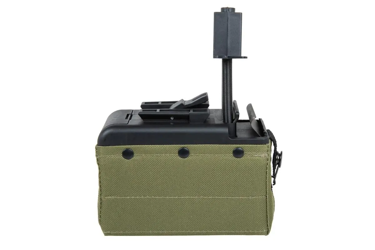 A&K elektrisches Box Mag für M249 Nachbauten Olive ca. 2000 Schuss