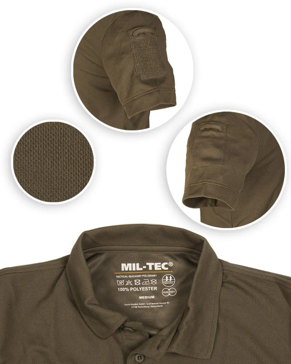 TACTICAL QUICK DRY POLOSHIRT 1/2 ARM OLIV
