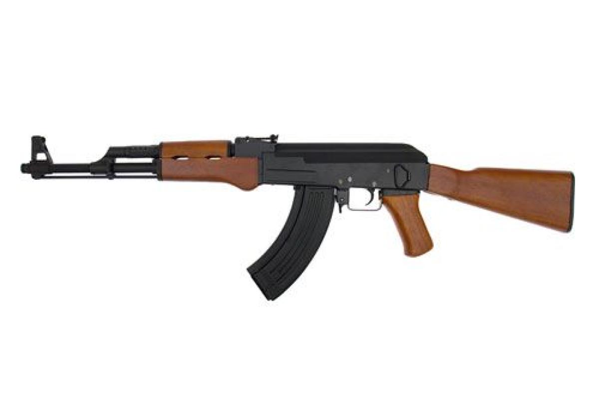 Cyma AK47 CM042 Assault Rifle Black Echtholz 0,5 Joule AEG