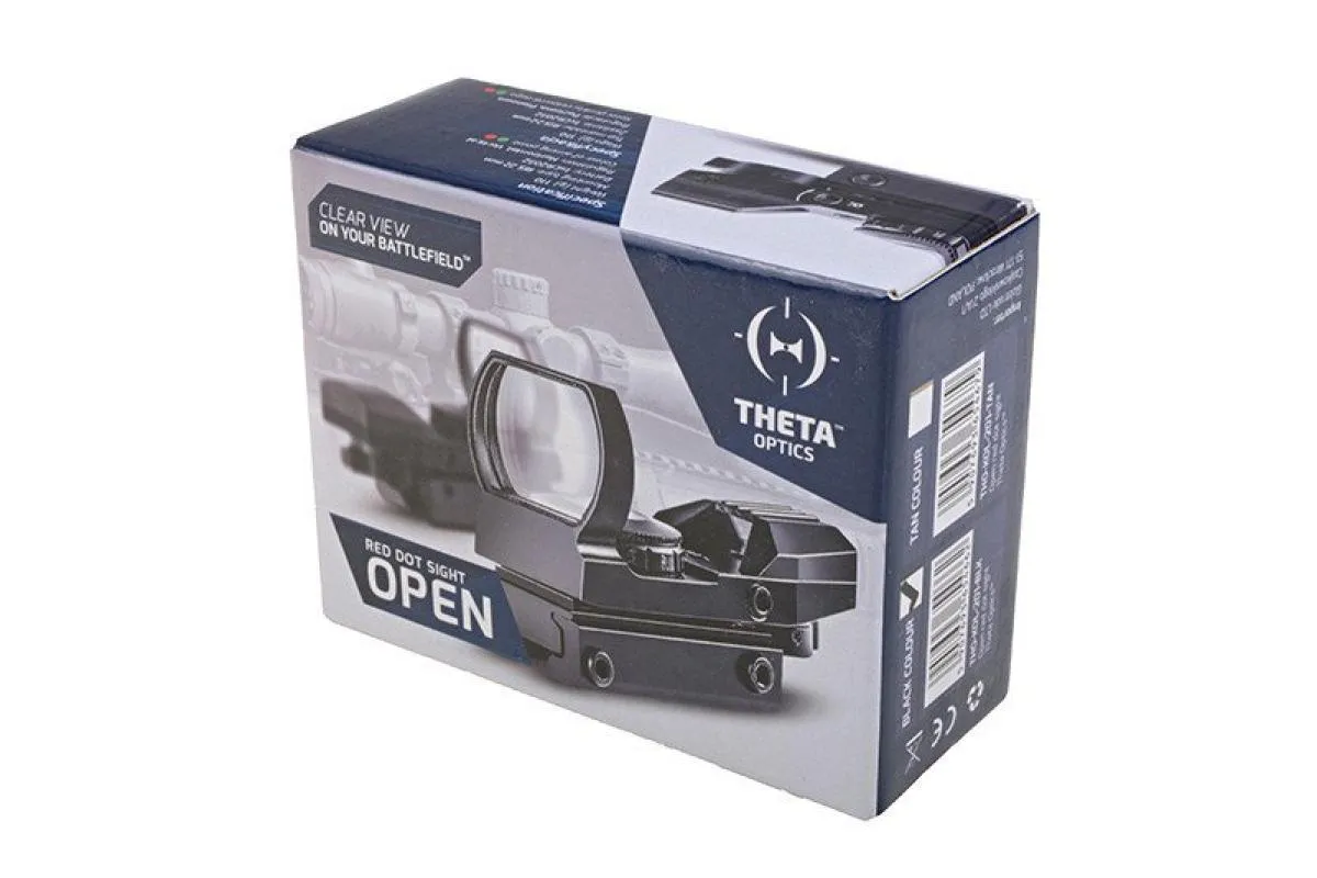 Theta Optics Open Reflex Sight Tan Red Dot