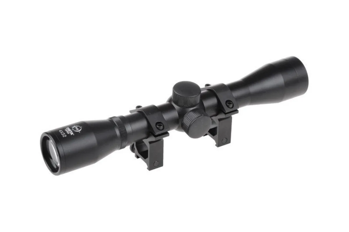 Theta Optics 4x32 Scope Black inkl. Cover