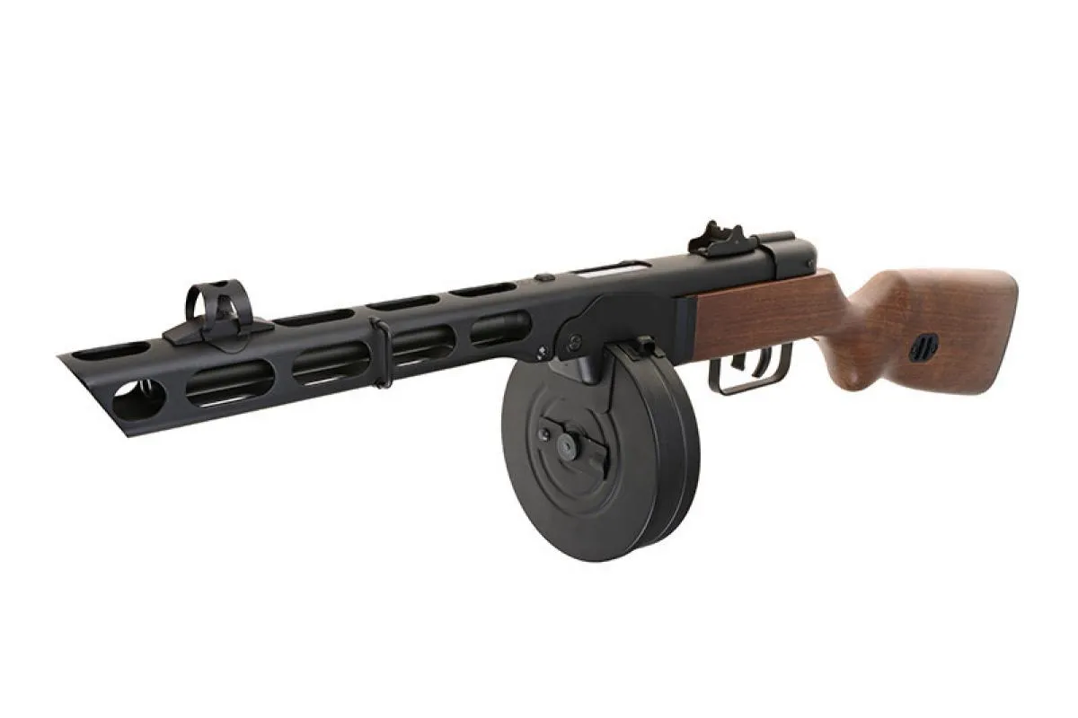 Snow Wolf / S&T PPSH Sub-Maschine Gun Real Wood 0,5 Joule AEG