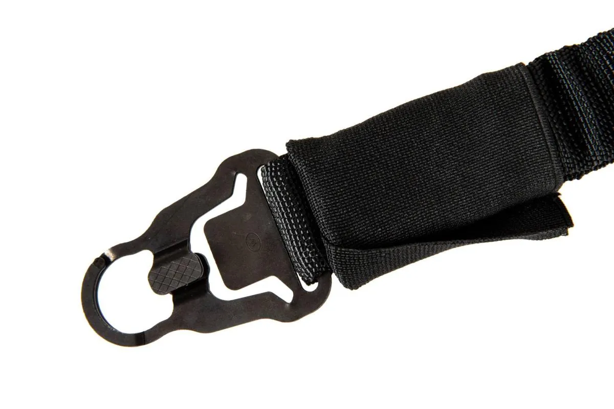 AMOMAX One Point Heavy Duty Tactical Sling with Mash Hook Clip Black