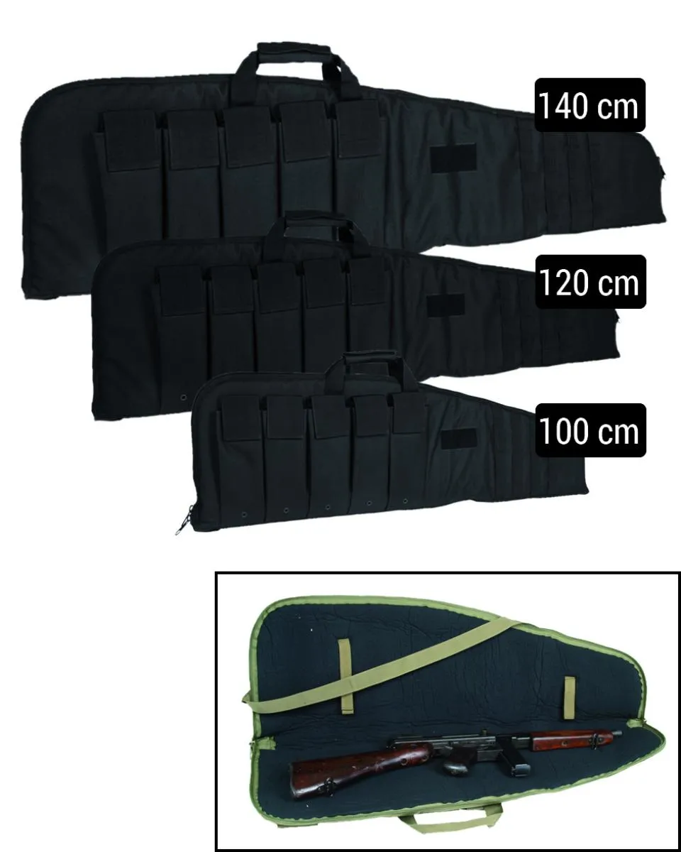 RIFLE CASE MIT TRAGEGURT SCHWARZ 120CM