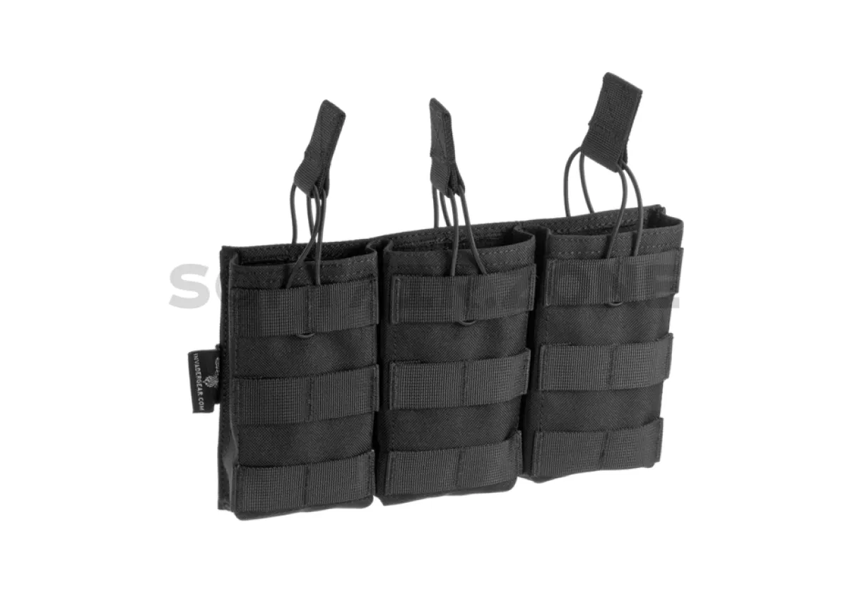 Invader Gear 5.56 Triple Direct Action Mag Pouch Molle Black