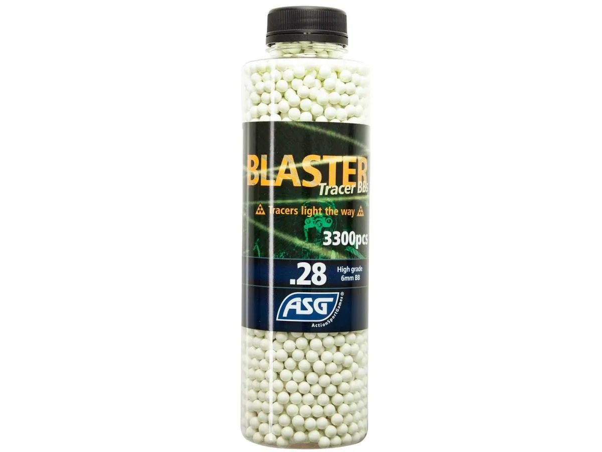 ASG Blaster Tracer 0,28g Airsoft BB - 3300 pcs. in Bottle Green