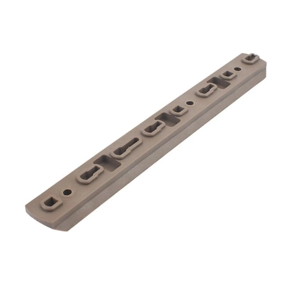 Polymer 20mm Rail Set Tan mit 6 Stück für Keymod und M-Lok