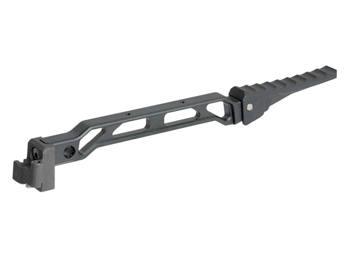 Curved Folding Skeleton Stock for Picatinny Rail Aluminium 328