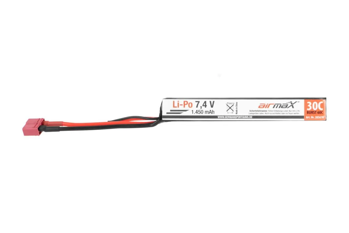 AirmaX 7,4V Li-PO Akku 1450mAh mit Dean-Plug