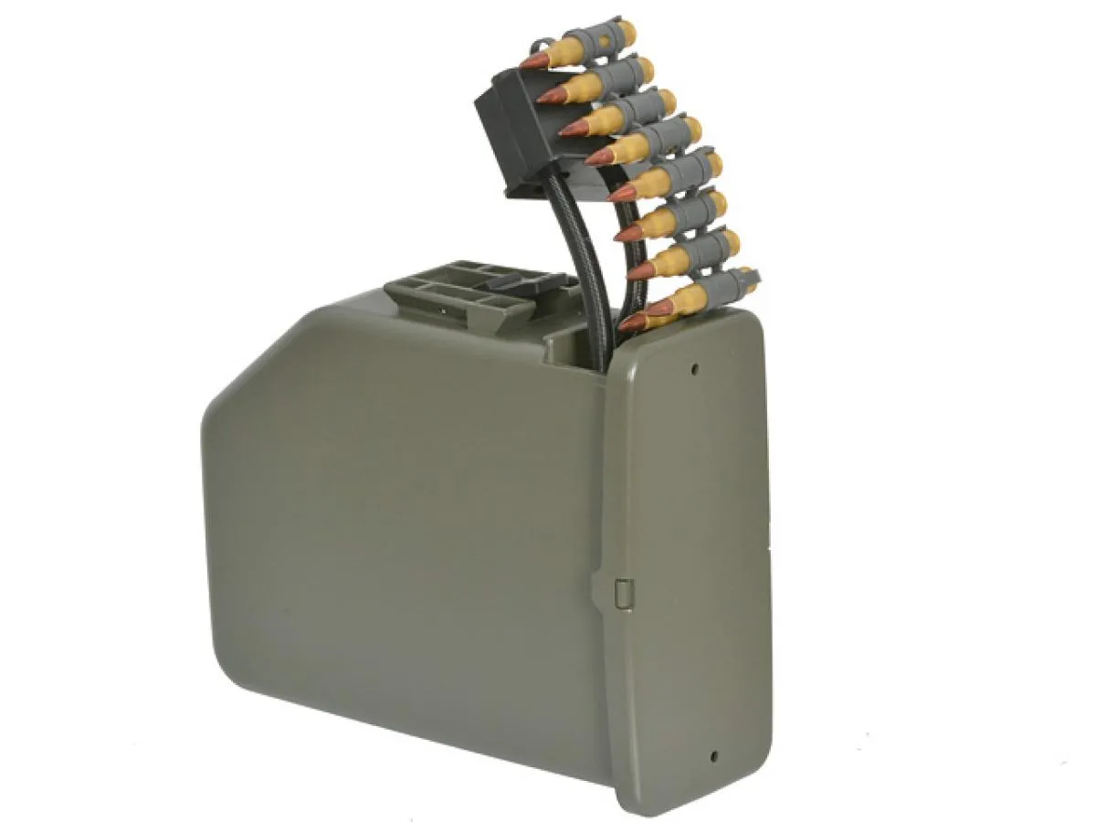 M249 ca. 6000 Schuss elektrisches Box Mag Black mit Patronen Dummy