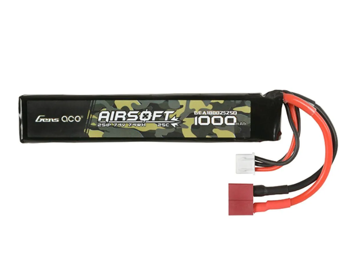 Gens ace 7,4V 1000mAh 25C Lipo Akku mit T-Plug