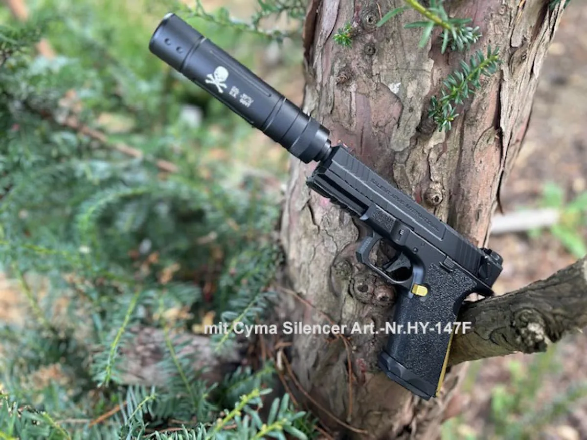 Cyma CM135 "SAI BLU" Black/Gold Pistole 0,5 Joule AEP