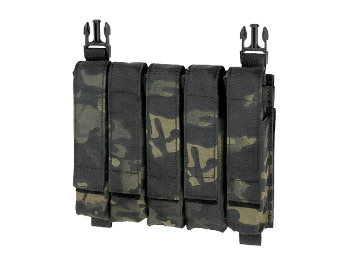SMG Hybrid Mag Pouch 5 Mags Mulicam Black suitable for MP5 Series