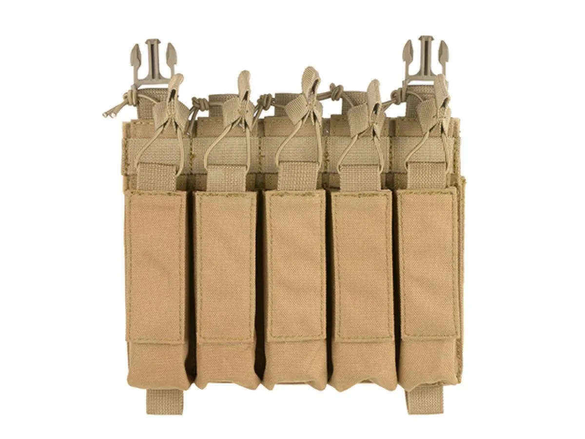 SMG Hybrid Mag Pouch 5 Mags Tan suitable for MP5 Series