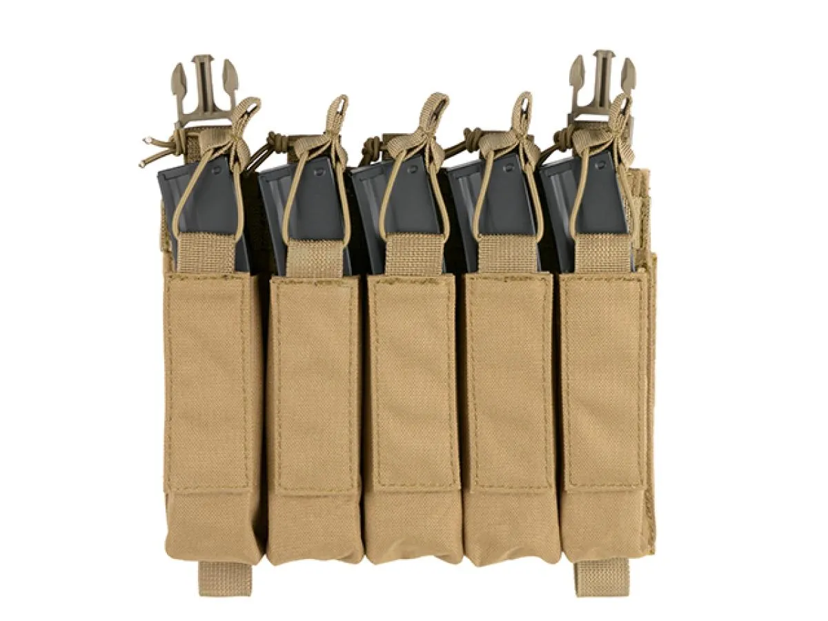 SMG Hybrid Mag Pouch 5 Mags Tan suitable for MP5 Series