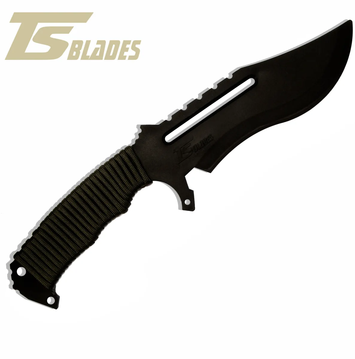TS BLADES RAPTOR G3 GRIP BLACK PARACORD DUMMY KNIFE