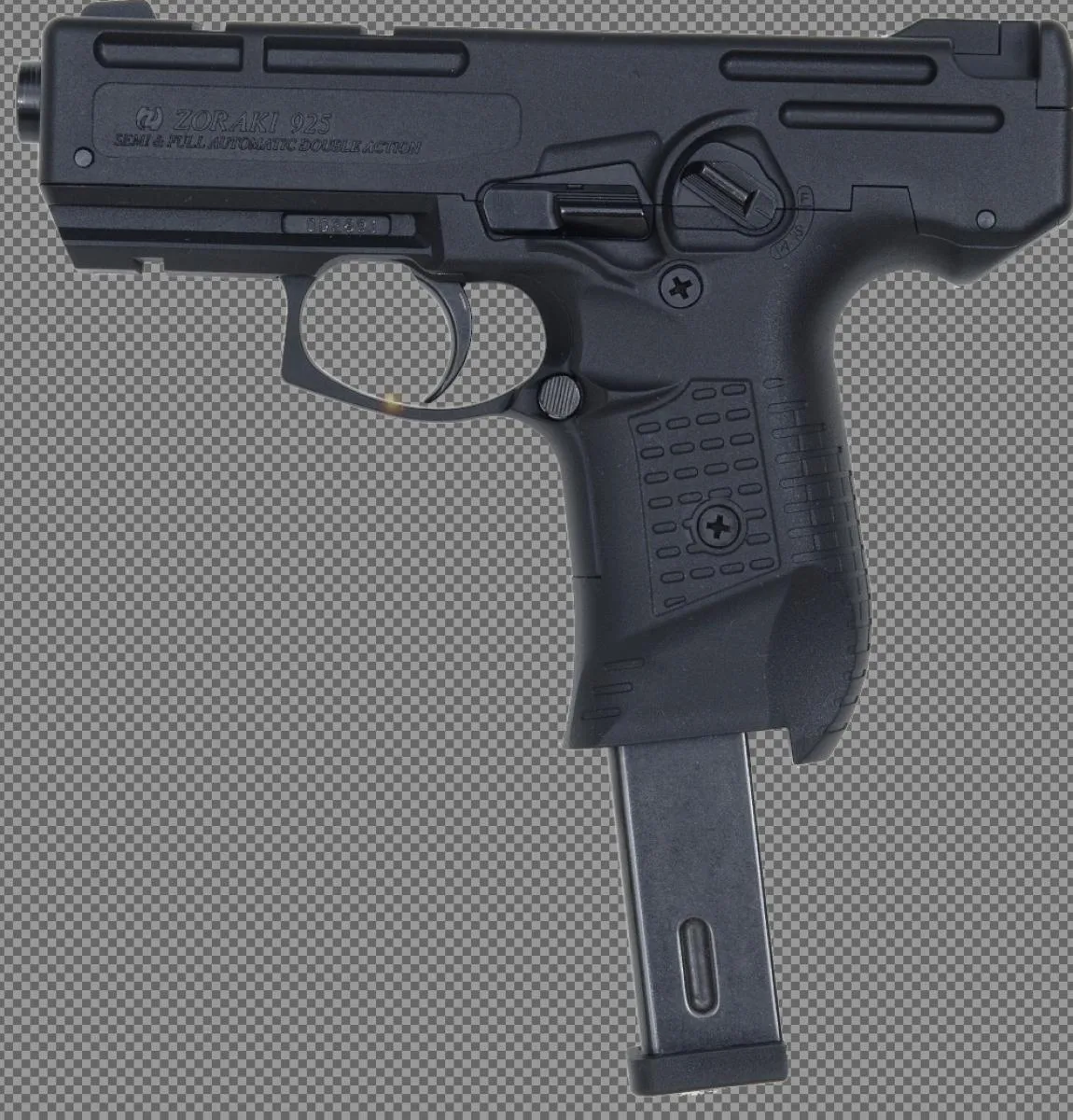 Zoraki 925 SRS Maschinenpistole 9mm P.A.K schwarz + 2 Magazine + Koffer