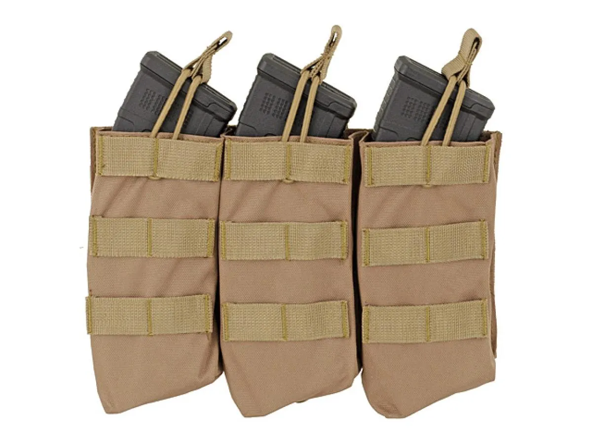 Open Top Triple 7.62x39 AK Mag Pouch - TAN