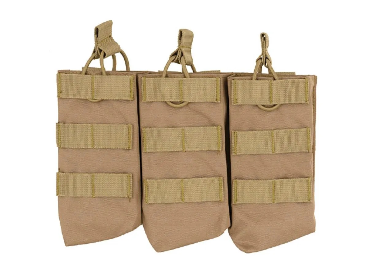 Open Top Triple 7.62x39 AK Mag Pouch - TAN