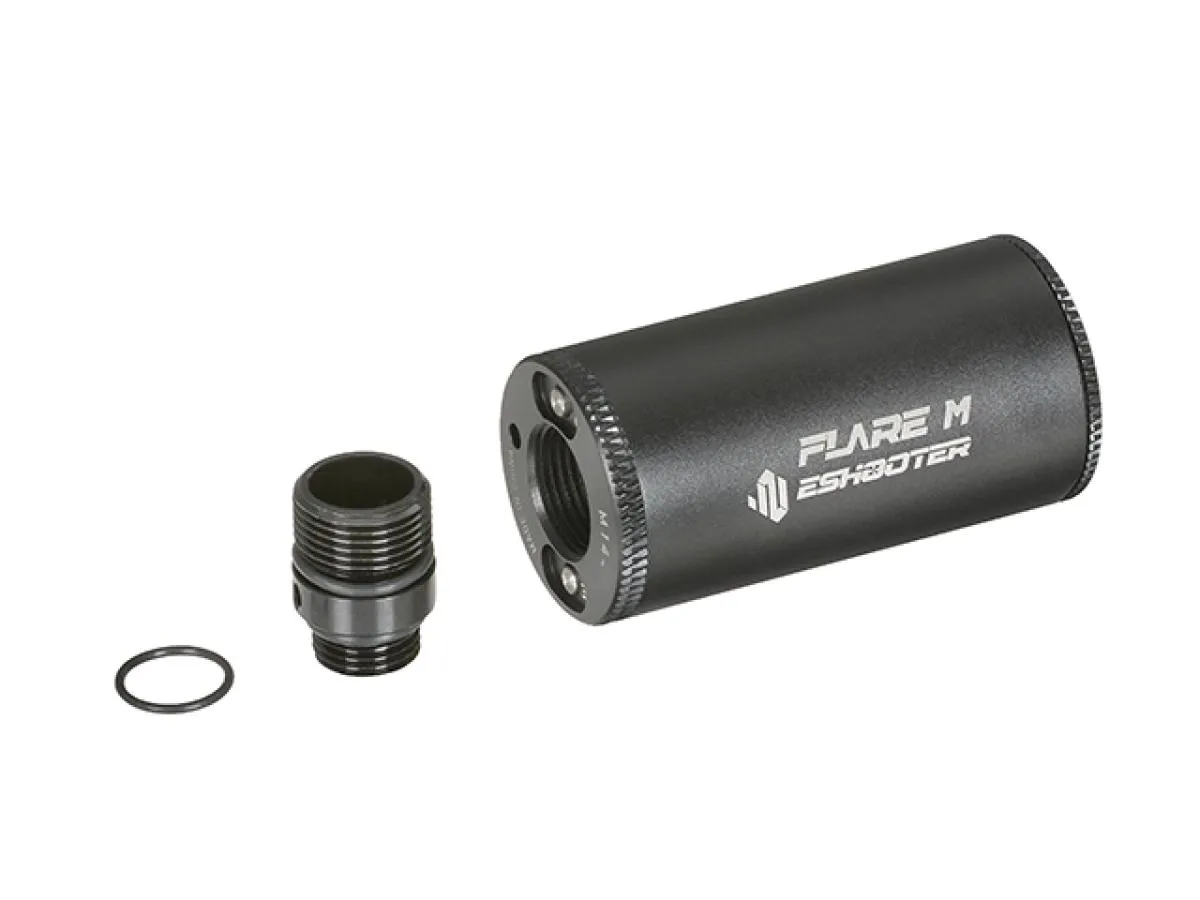 Flare M Tracer mit Muzzle-Flash Effect von Eshooter Black für Grüne & Rote-Tracer BBs