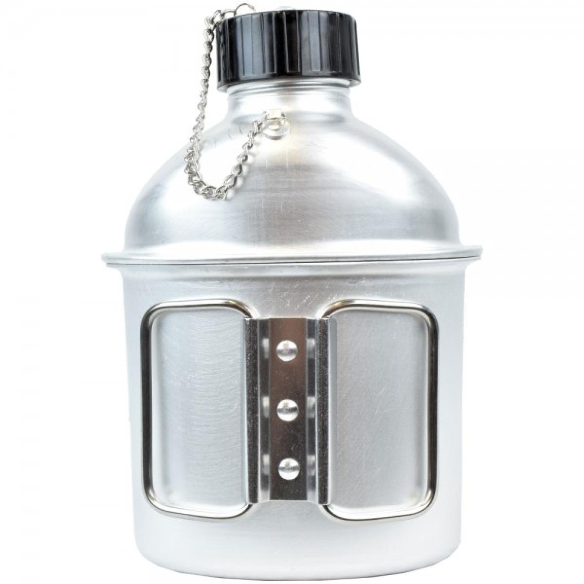 JS Tactical Aluminium Trinkflasche 1 Liter inkl. Trinkbecher